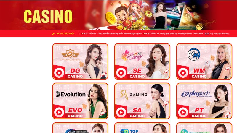 Casino đang là danh mục tập trung đông đảo thành viên nơi đây